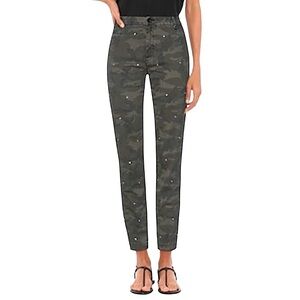 Mason’s Jacqueline Curvie Studded Camo Tuxedo Stripe Pants size 44 (US 8)